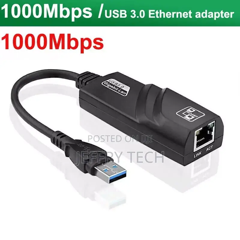USB 3.0 to Gigabit 1000 MBPS RJ45 Ethernet LAN Network Adapt