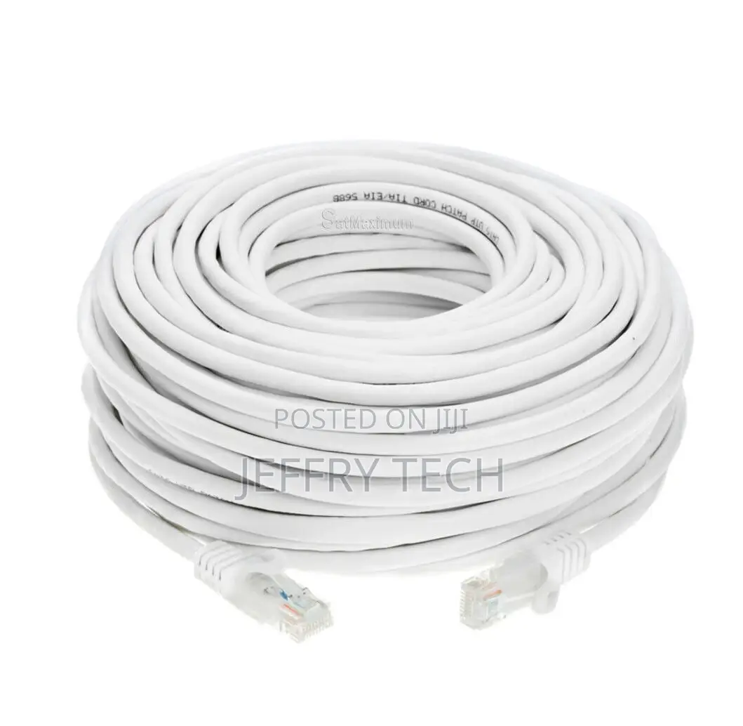 CAT6 Ethernet Patch Cable RJ-45 LAN Internet Cord White 20m
