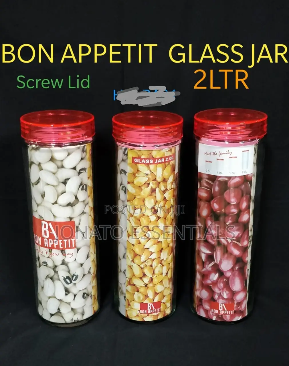 2L Bon Appetit Glass Storage Jar(Spaghetti)