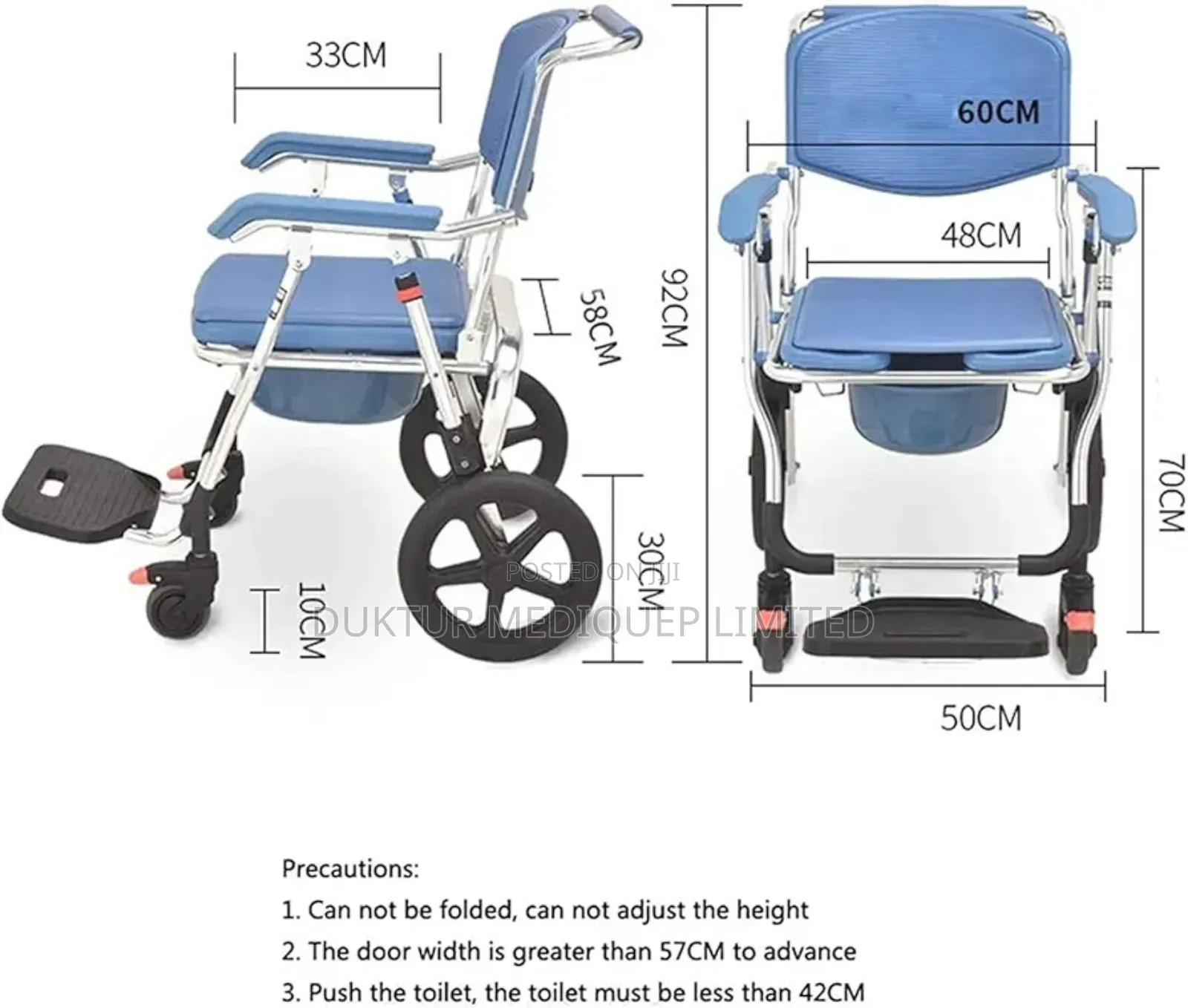 Bathing Chair With Toilet Confirmed/ Wheelchair