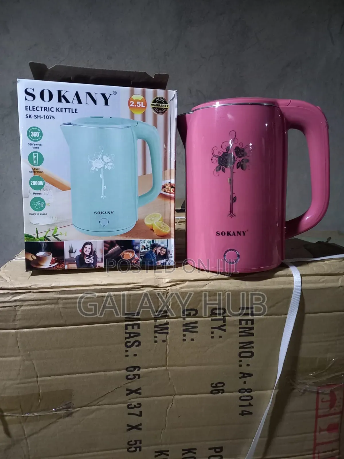 Sokany Electric Kettle 2.5ltrs Plastic Coated