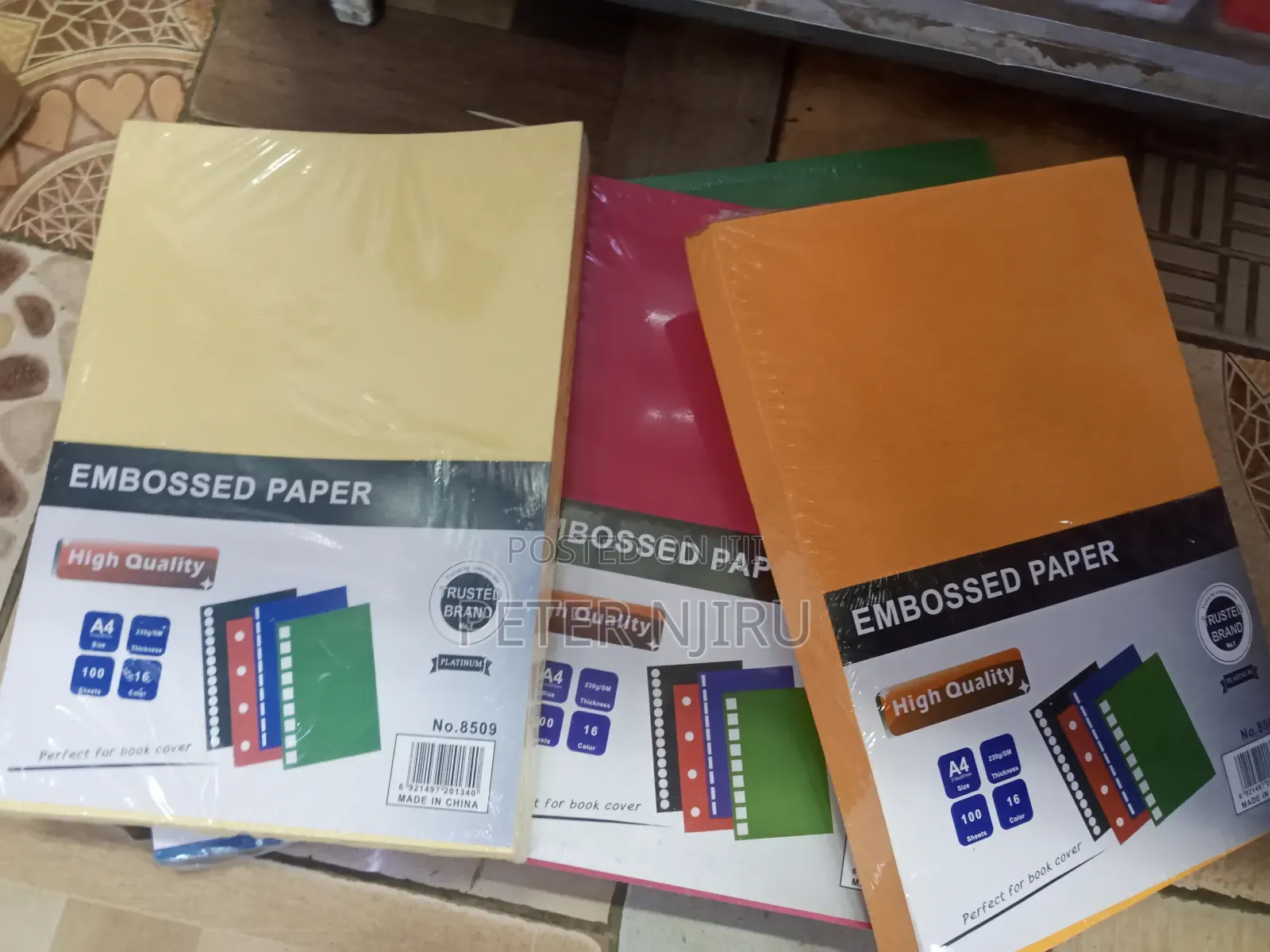 Binding Cover and Emborsed Paper Set Diffrent Colors