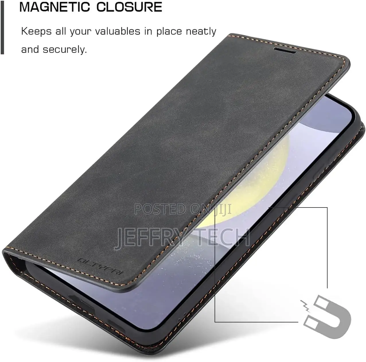 QLTYPRI Case for Samsung Galaxy S23 FE, Premium PU Leather C