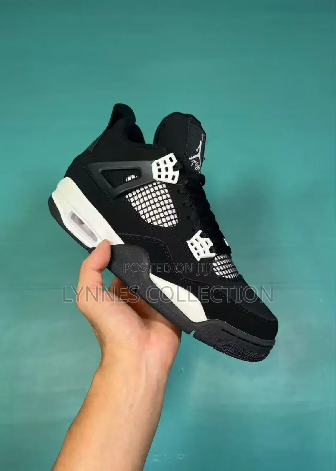 Top Quality Jordan 4 Black Cat , Black and White