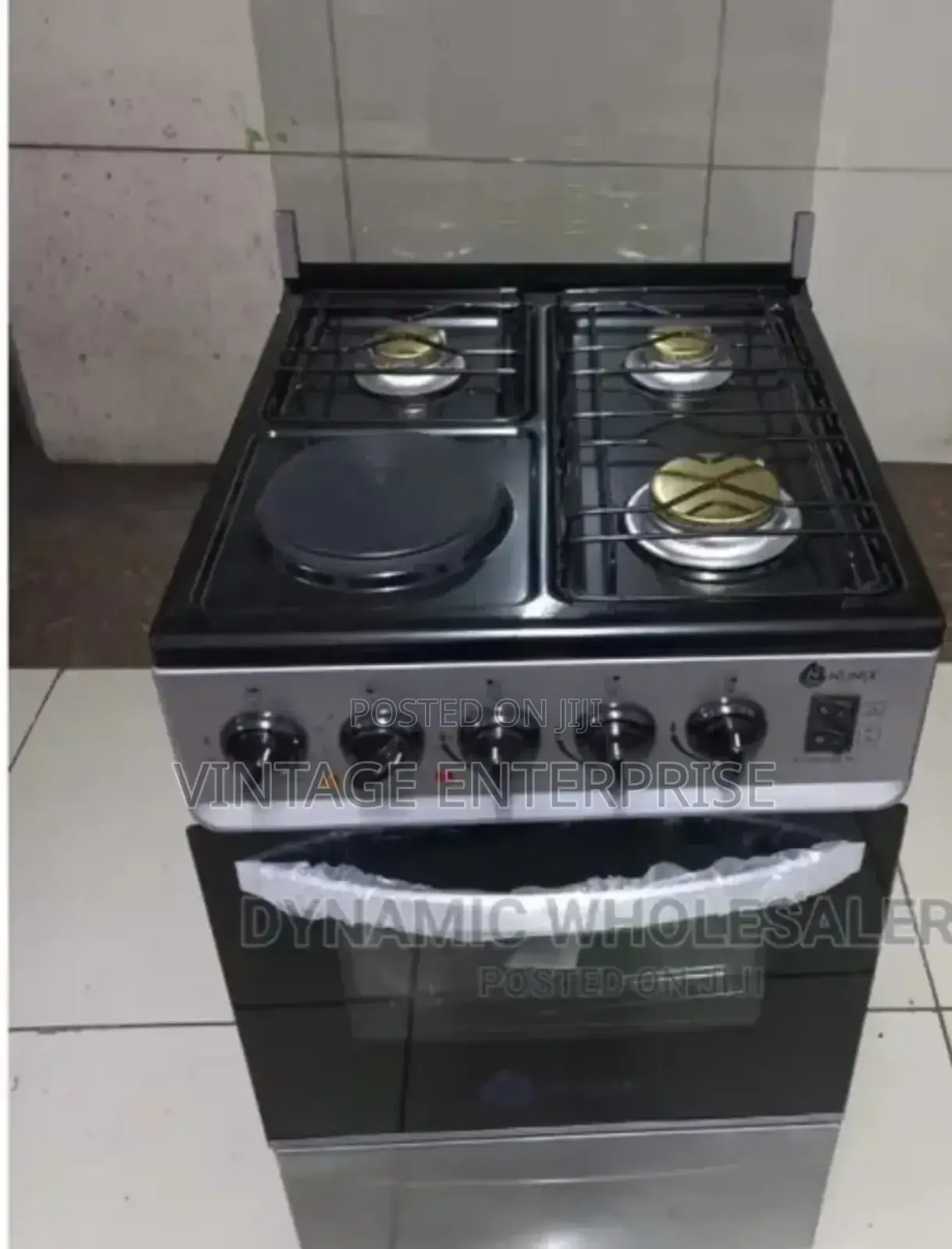 Free Standing 3 Gas Burner +1 Electric Cooker With Oven
