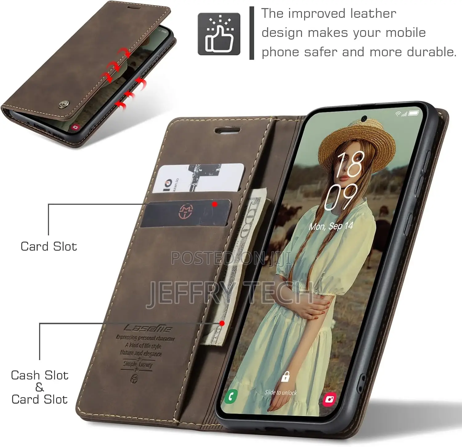 Caseme For Samsung Galaxy A35 5G Wallet Case,Soft PU Leather