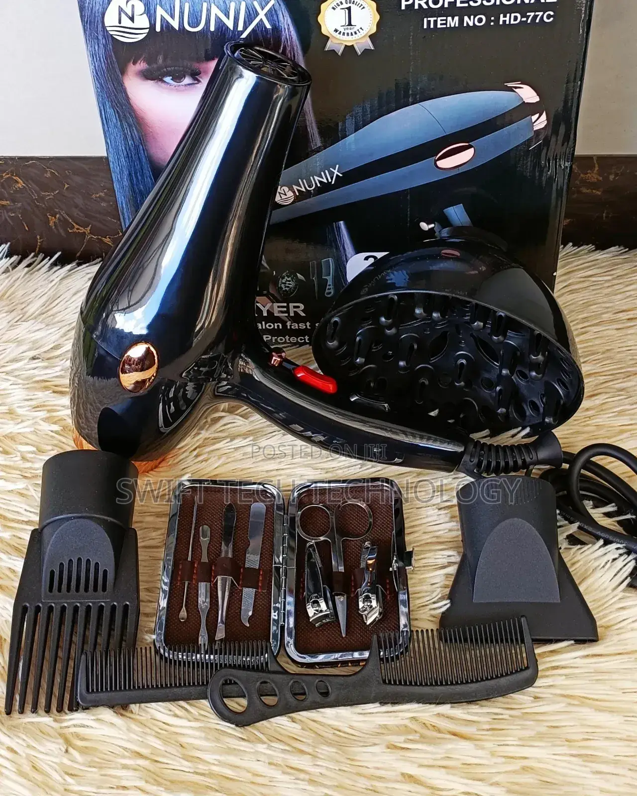 Blow Dryer Nunix Heavy Duty Professional Dryer HD_77C