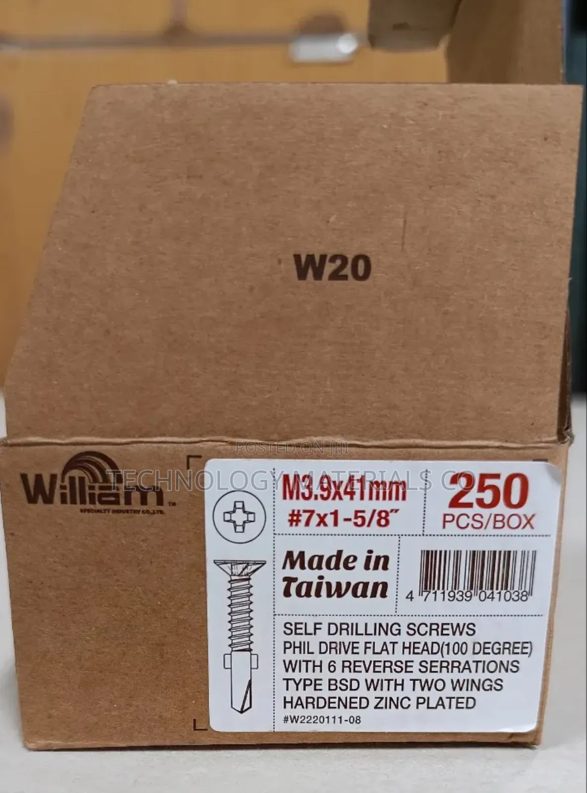 Self Tapping Fiber Cement Board Screws(3.9*41mm) 250 PCS