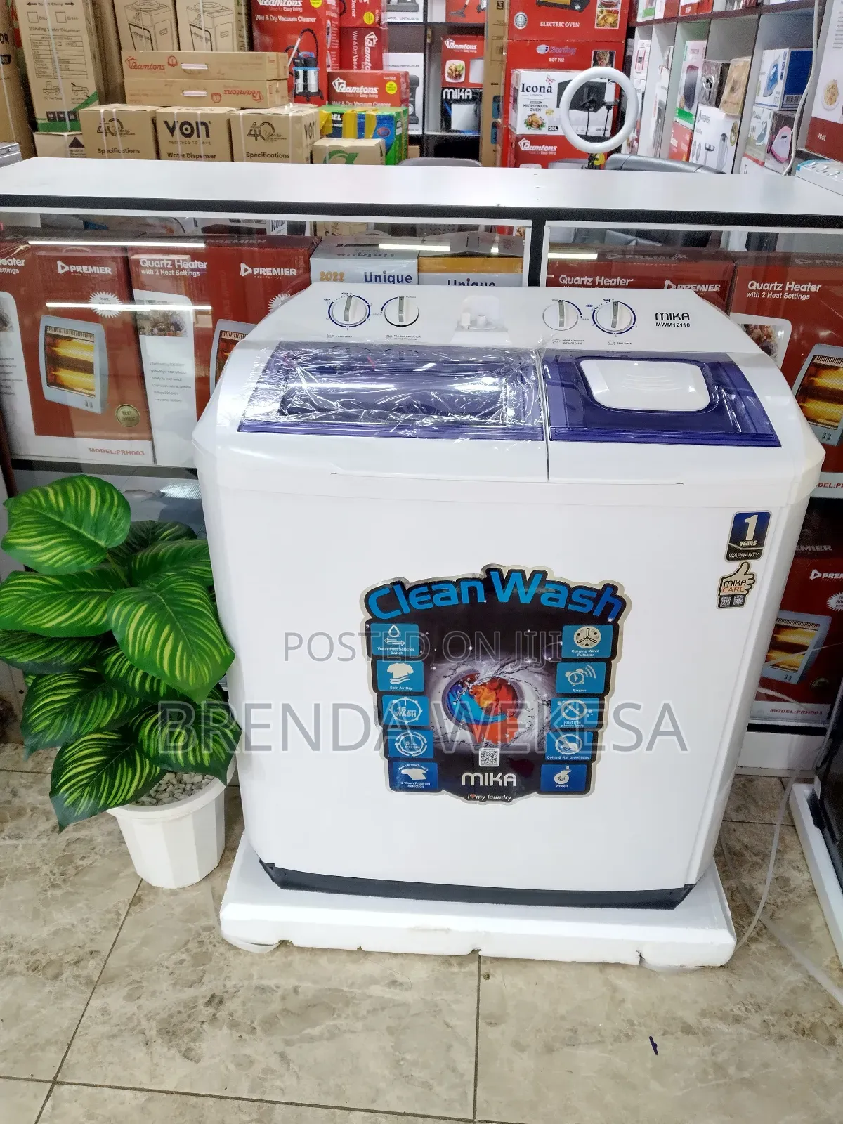 Mika 10kg Semi-Automatic Twin Tub Washing