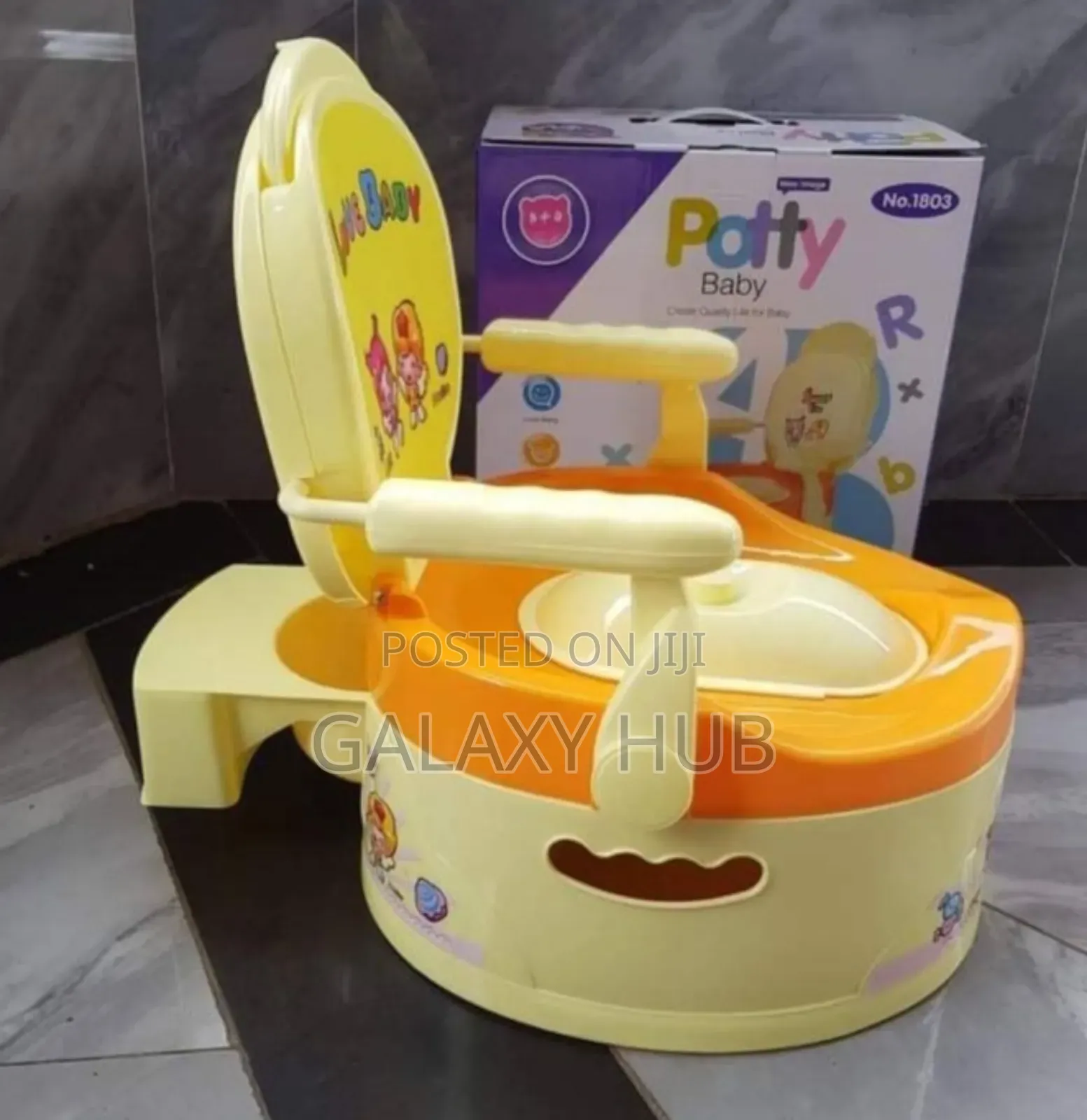 Kids Pink Potty Training With Back Rest