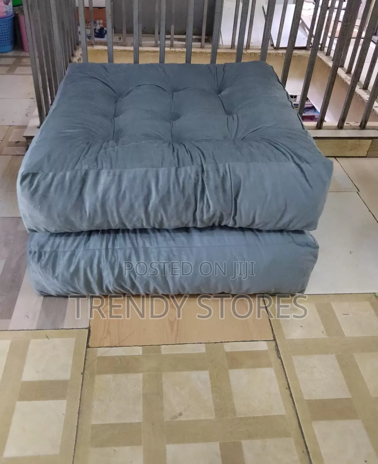 Grey Square Floor Pillow