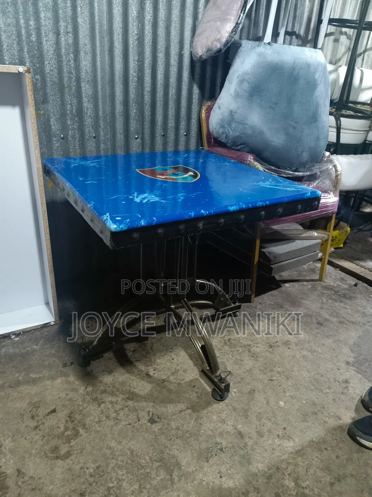 Powder Coated Marble Restaurant Table, New Design 