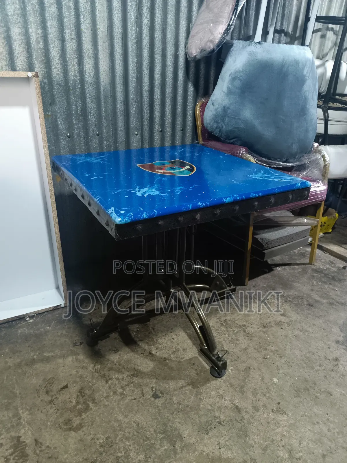 Powder Coated Marble Restaurant Table, New Design 