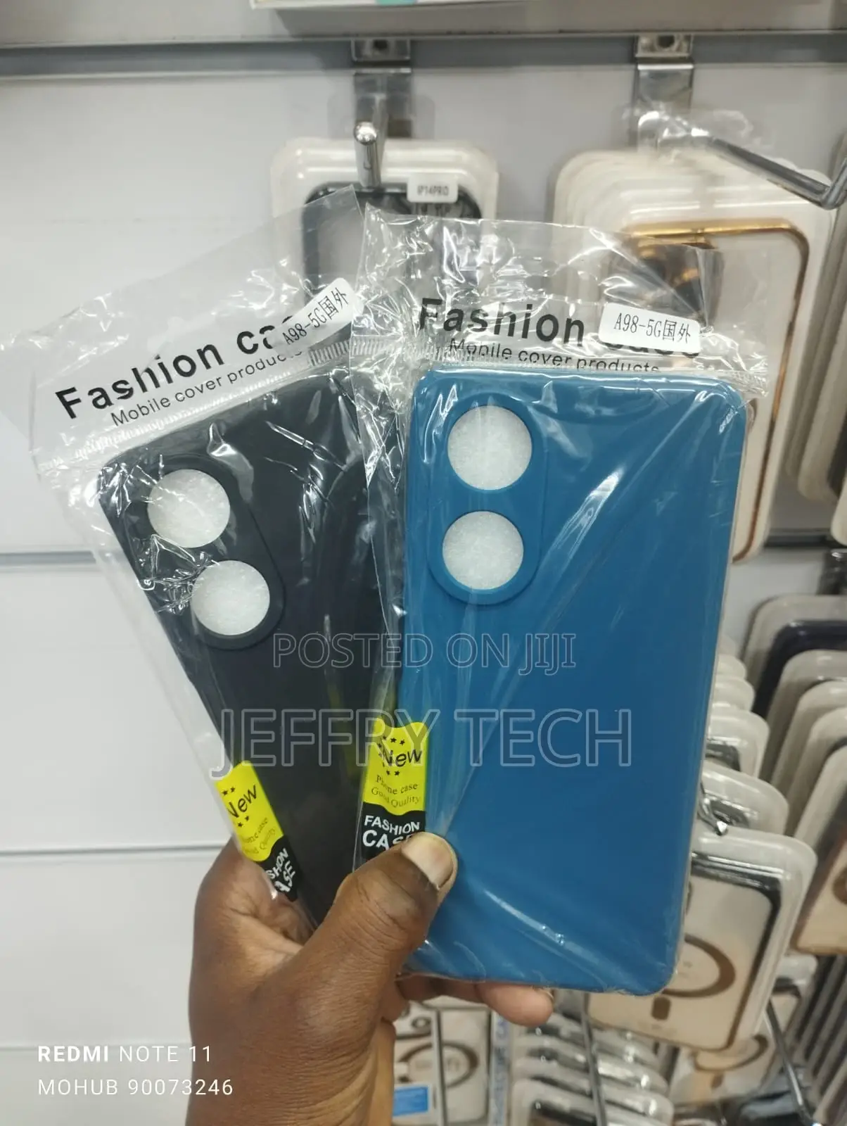 (Oppo A98) Soft Silicone Gel Rubber Shockproof Back Case Cov