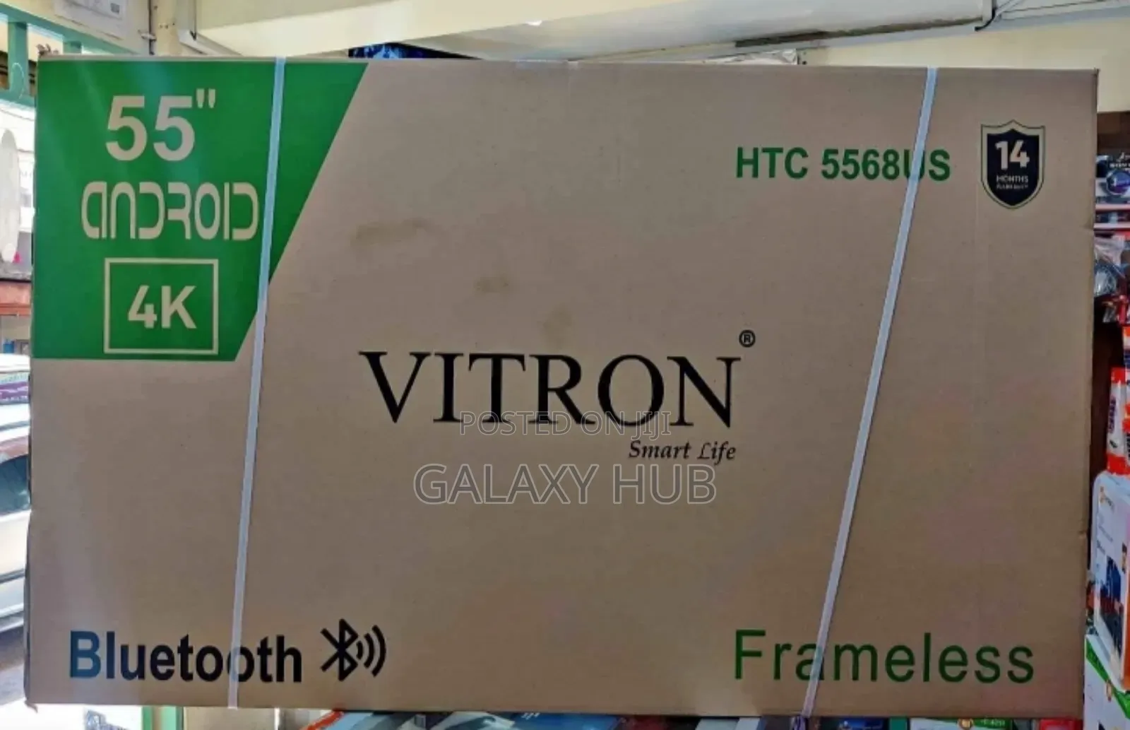 Vitron 55inches Smart Android Flameless Tv With Bluetooth
