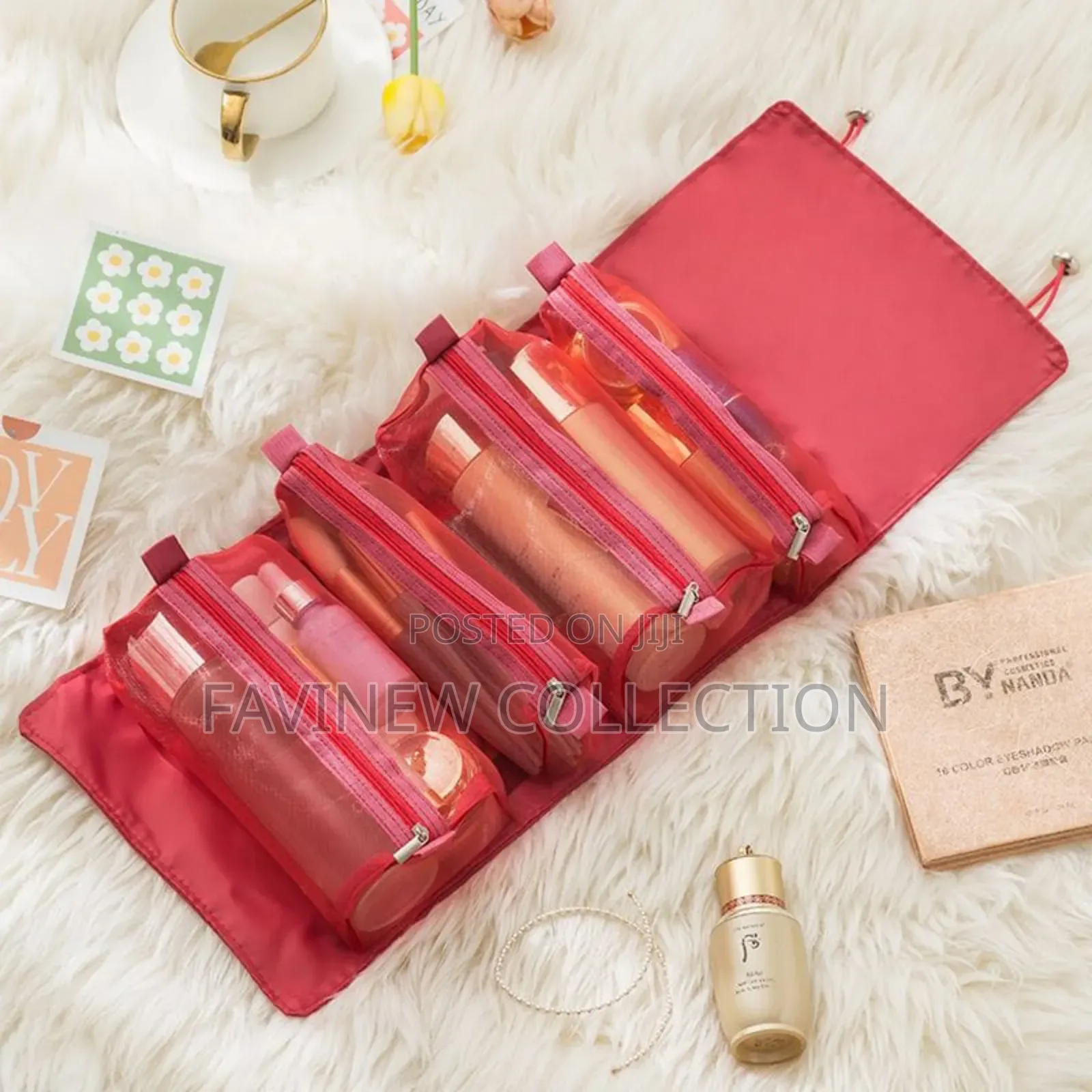 4pcs in 1 Detachable Makeup Bag Large Capacity Pouch