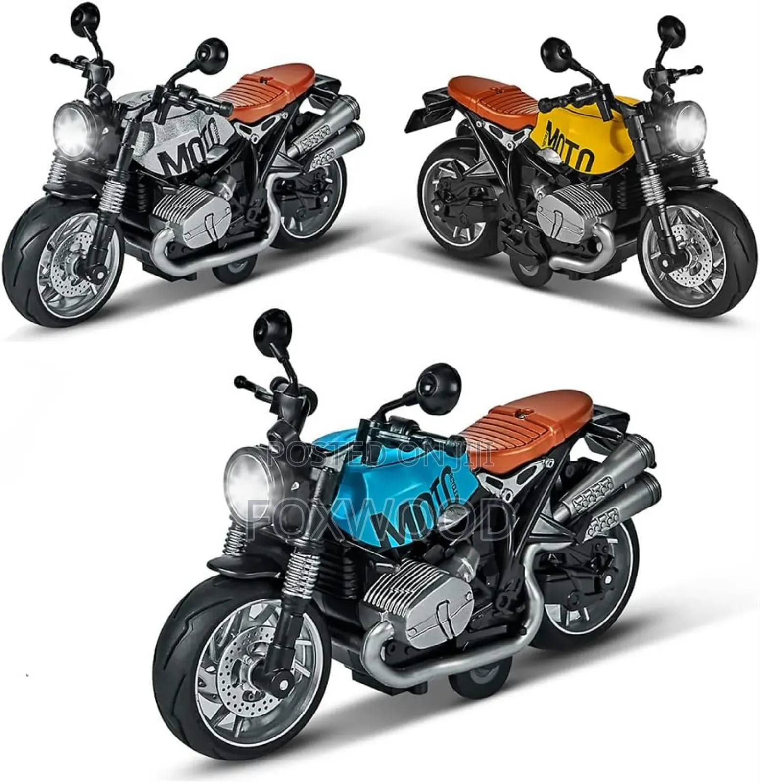 Latte Motorcycles Die Cast With Light And Music