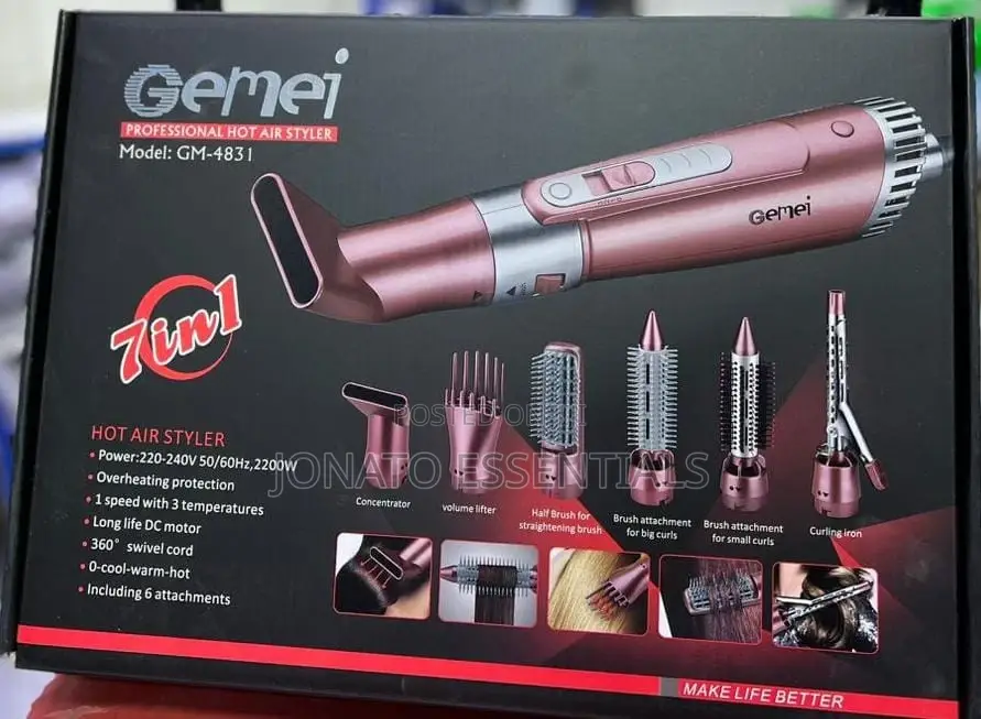 7 In 1 Hot Air Hair Styler And Straightener