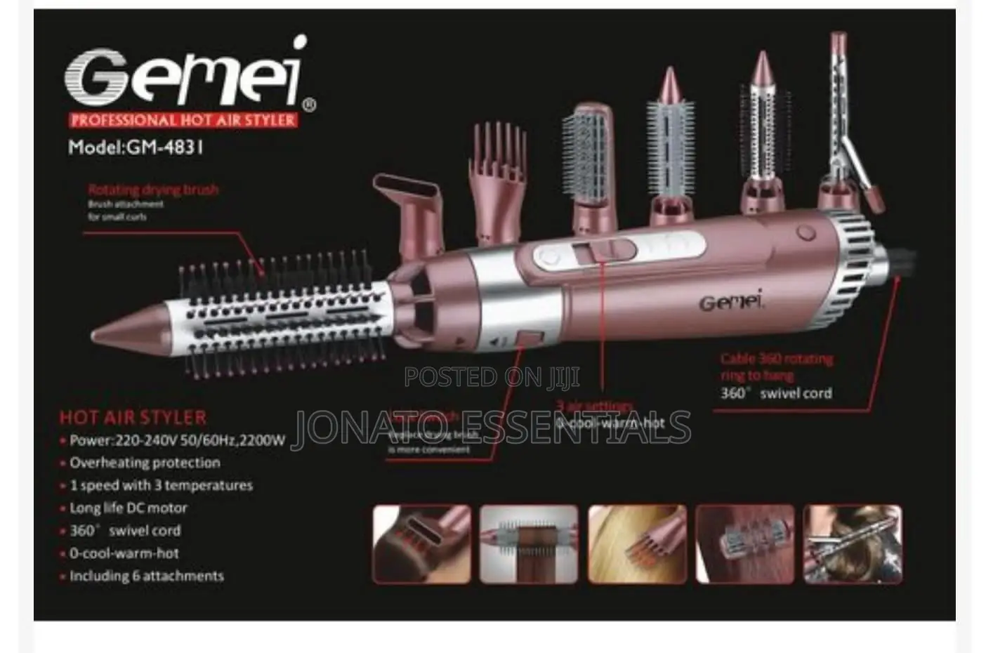 7 In 1 Hot Air Hair Styler And Straightener