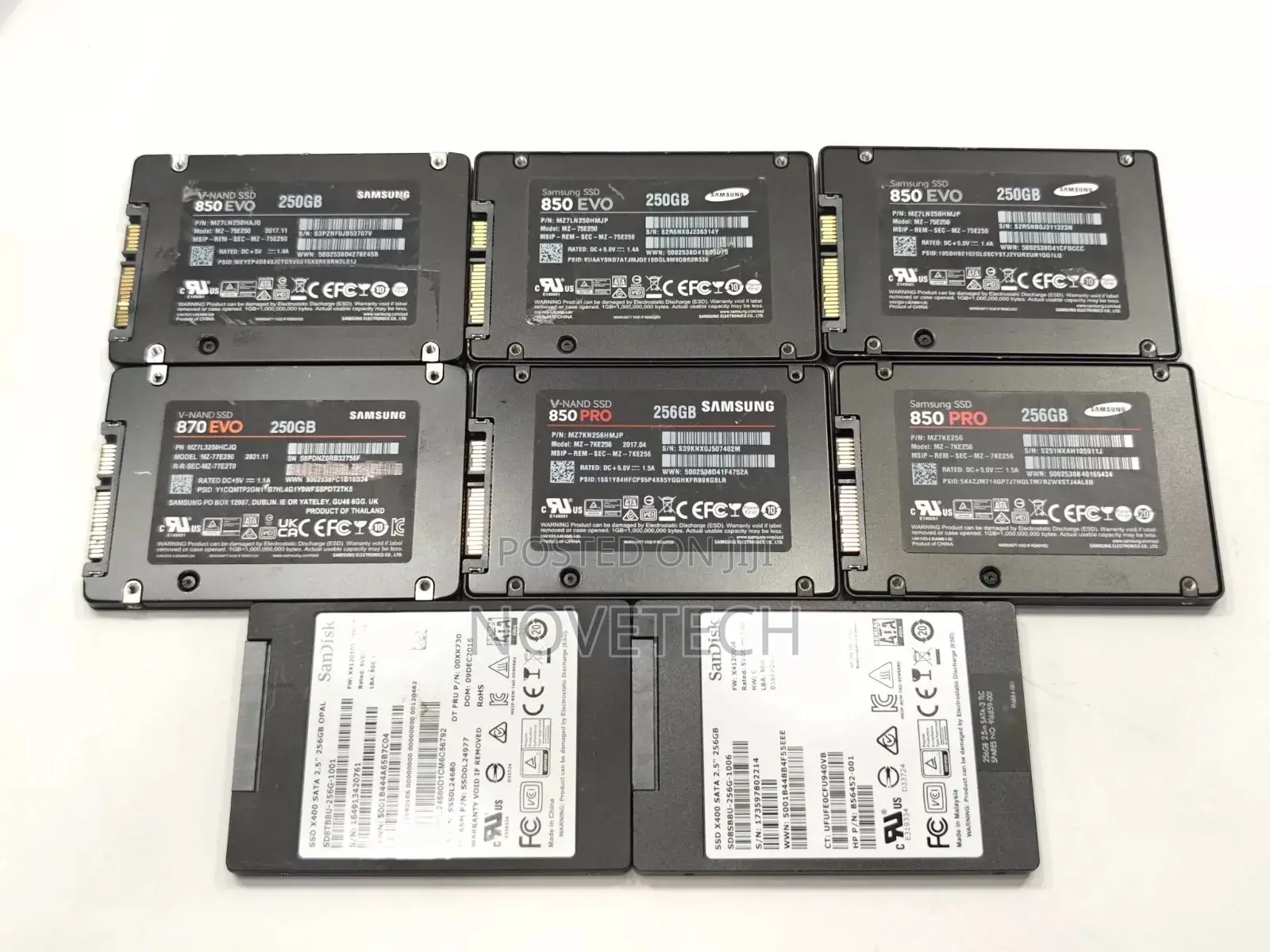 256GB SSD 2.5" SATA - Mixed Brand and Model