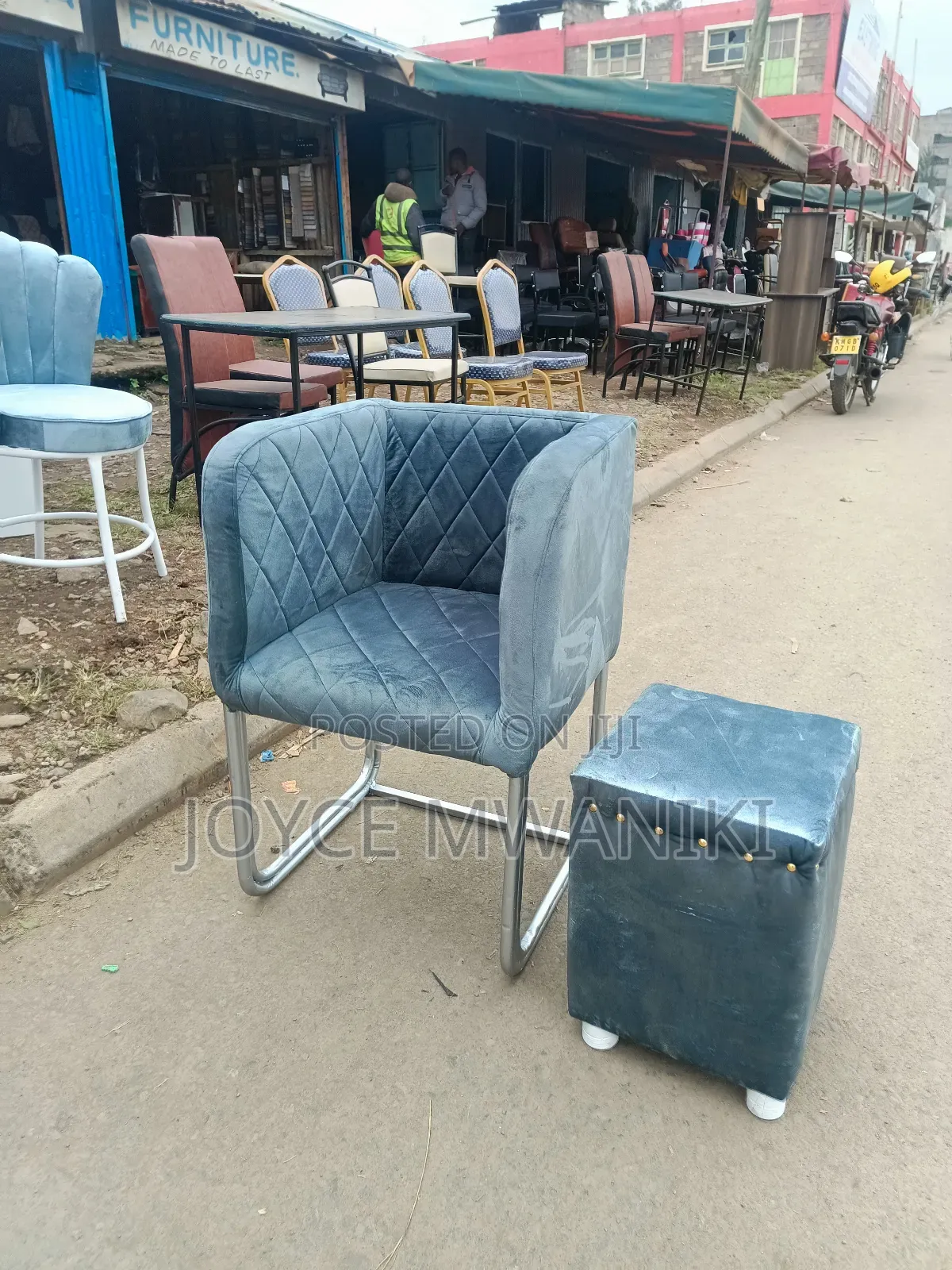 Manicure Seats, 2 Pieces Grey 