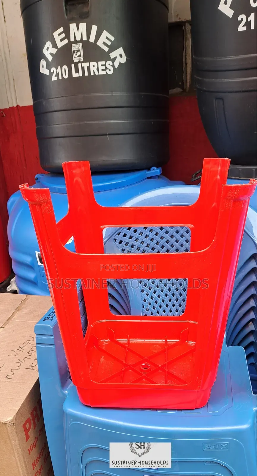 Red Kenpoly Plastic Stools