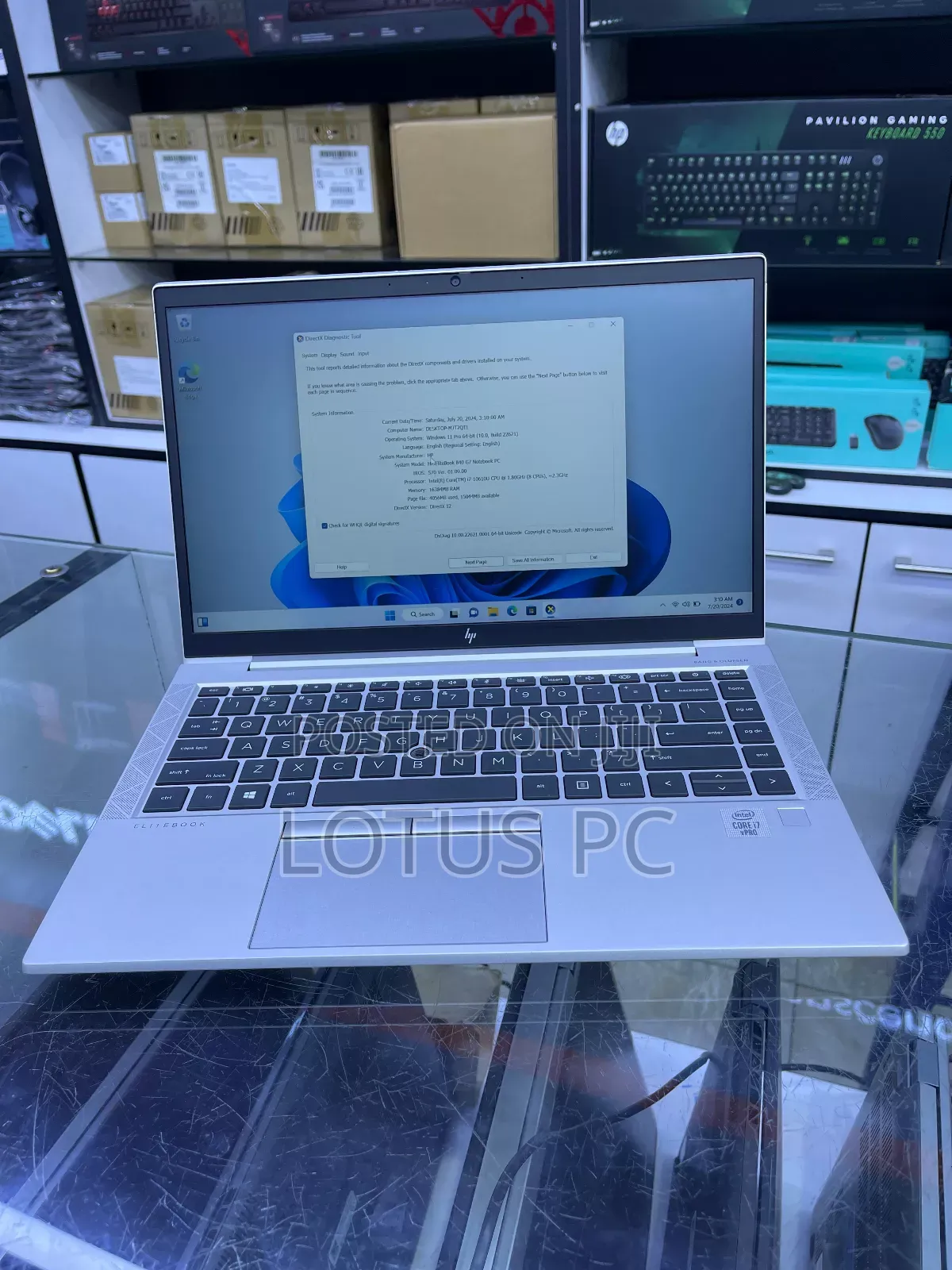 Laptop HP EliteBook 840 G7 16GB Intel Core I7 SSD 512GB