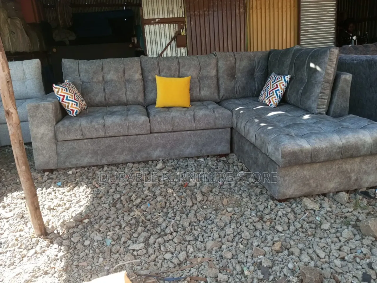6 Seater Coner Seat Grey