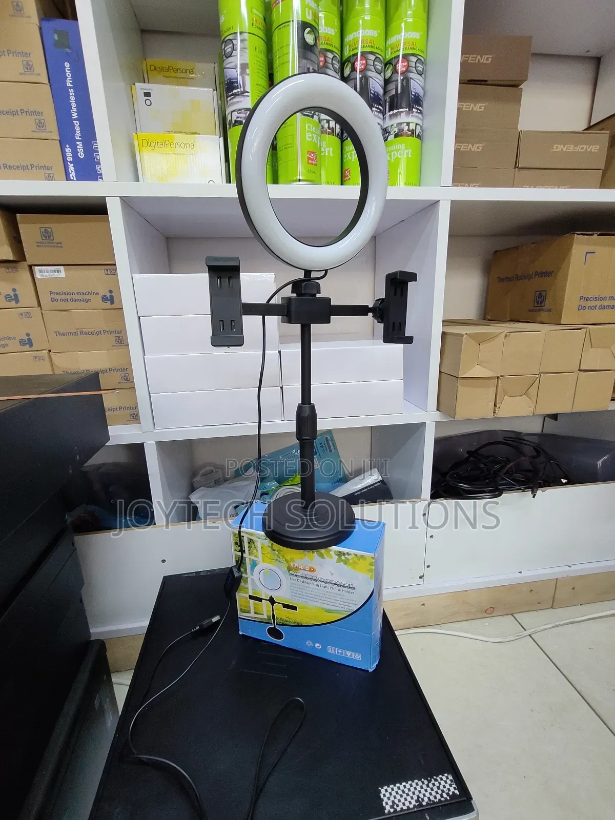 Laptop Usb Ring Light, Dual Phone Holders