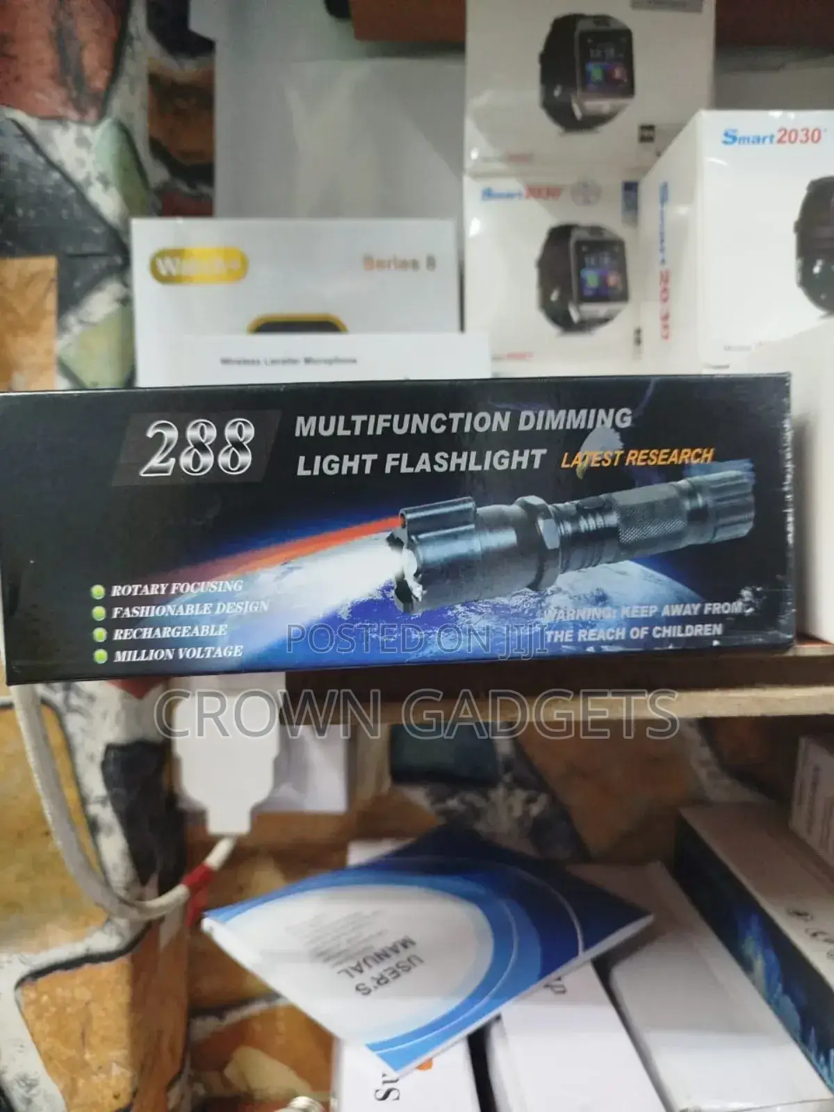 288 Flashlight With Red Laser Light for Beacon