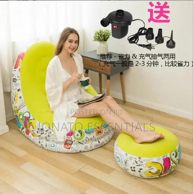 Inflatable Lazy Sofa With Foot Step