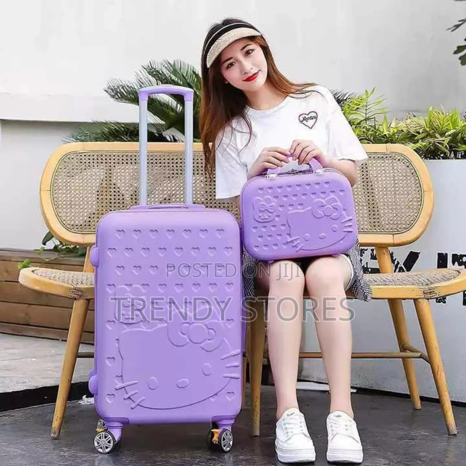 2 in 1 Purple Travel Suitcase