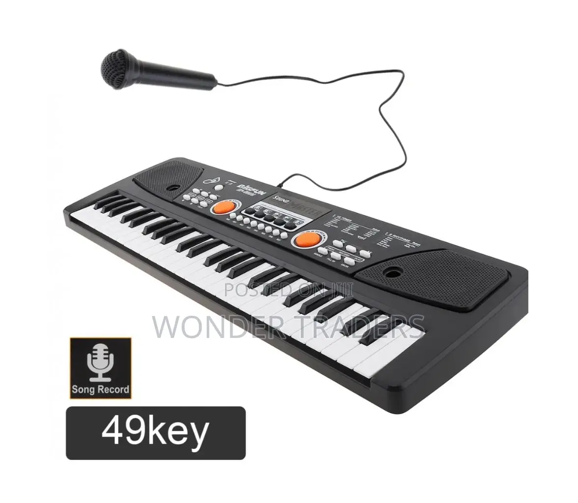 49keys Piano+ Microphone + USB Slot 16 Tones , 8 Rhythm