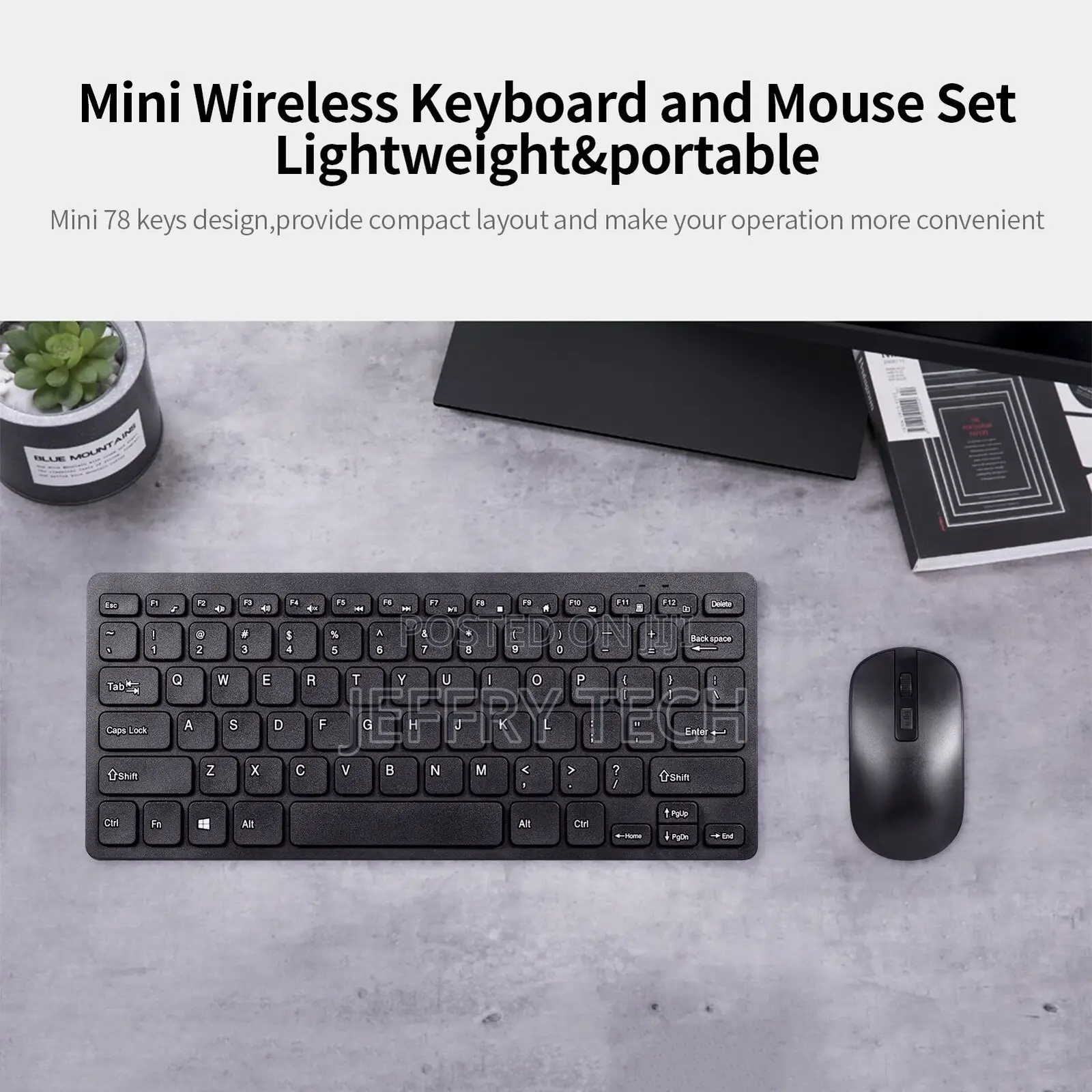 KM901 Keyboard Mouse Combo 2.4G Wireless 78 Key Mini Keyboar