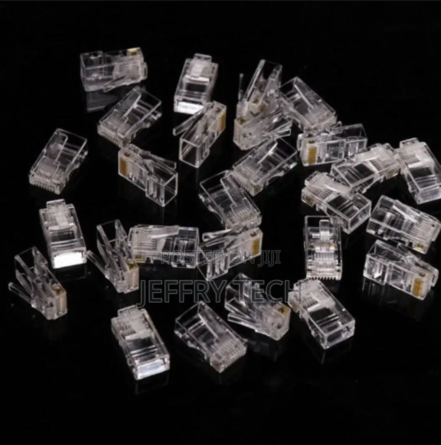 100pcs/Bag QS6016S Gold Plated Network Cat6 Modular Plug UTP