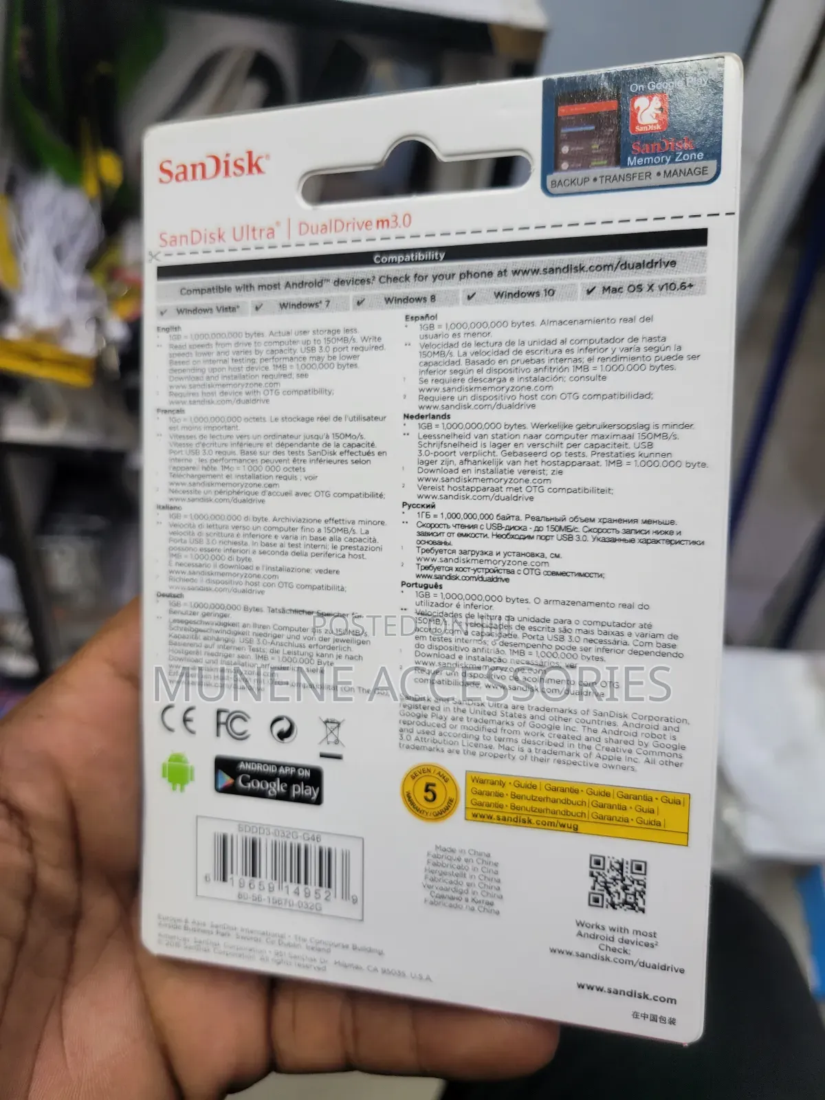 Sandisk 32gb Class 10 A1 USB and OTG Genuine Flash Disc