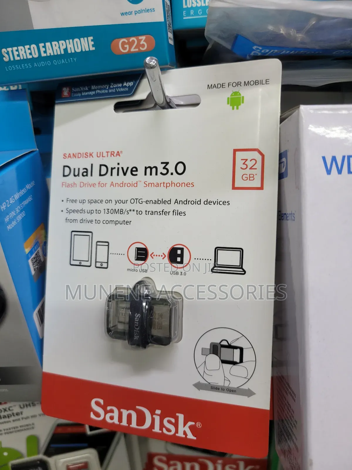 Sandisk 32gb Class 10 A1 USB and OTG Genuine Flash Disc