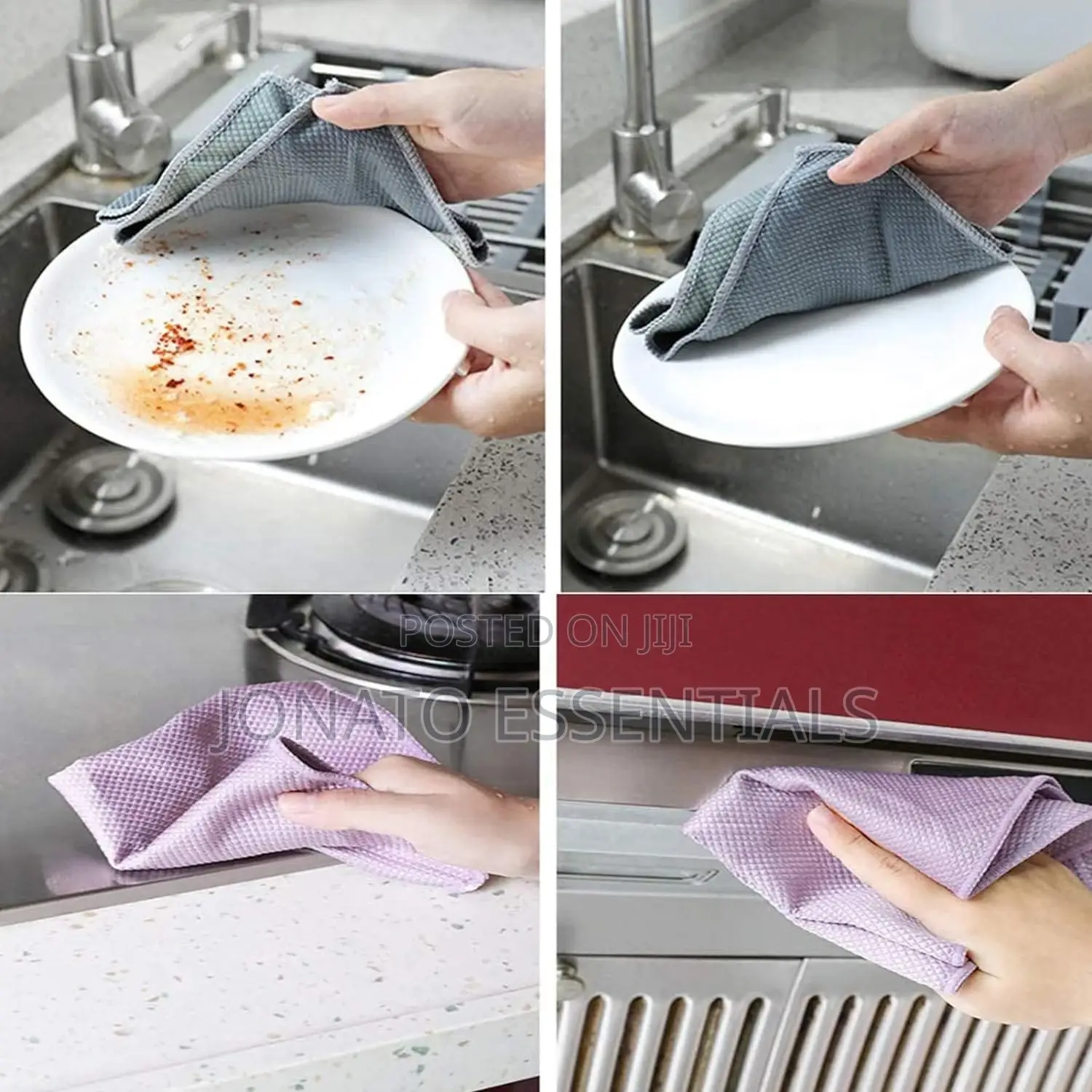 5pc Microfiber Cleaning Cloth, Kitchen Towels Set