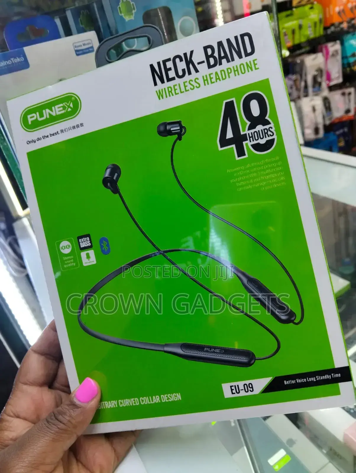 Bluetooth Punex Wireless Neckband With High Capacity Battery