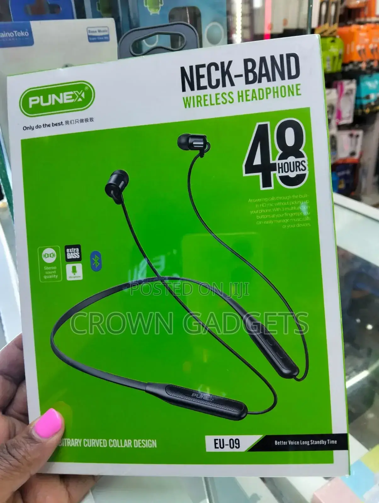 Bluetooth Punex Wireless Neckband With High Capacity Battery
