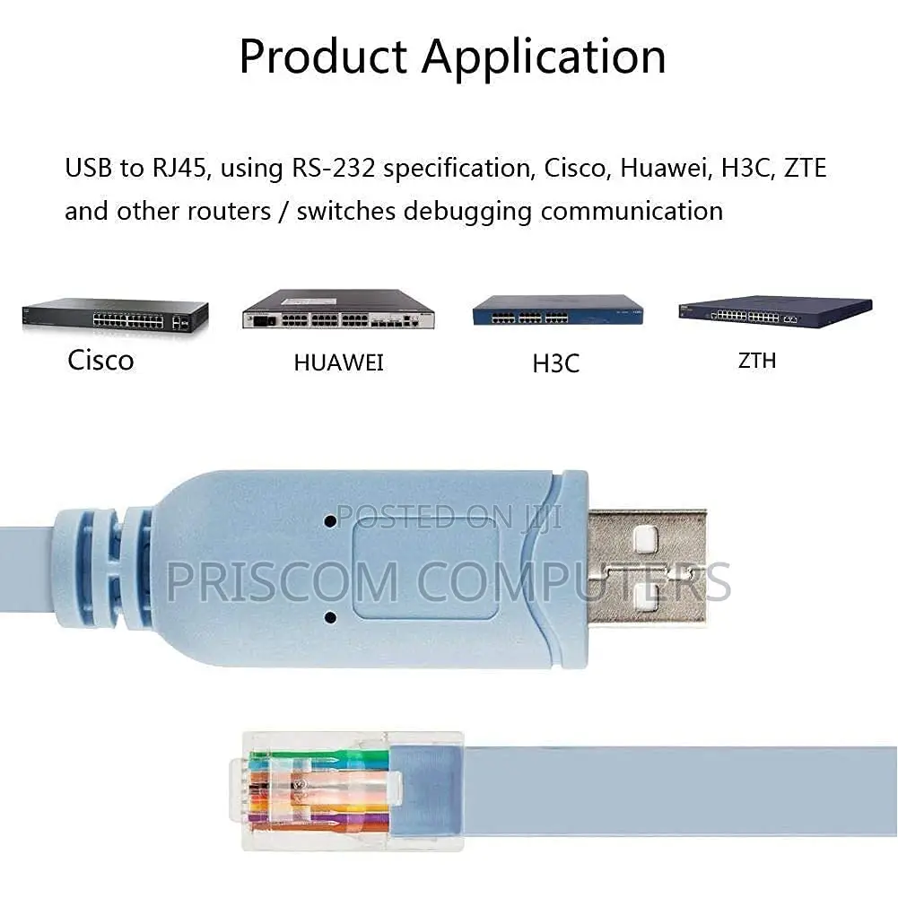 USB to RJ45 Serial Port Connection Cable Router Switch