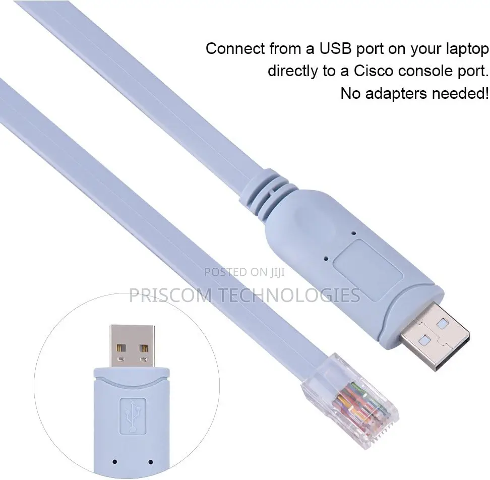 USB to RJ45 Serial Port Connection Cable Router Switch