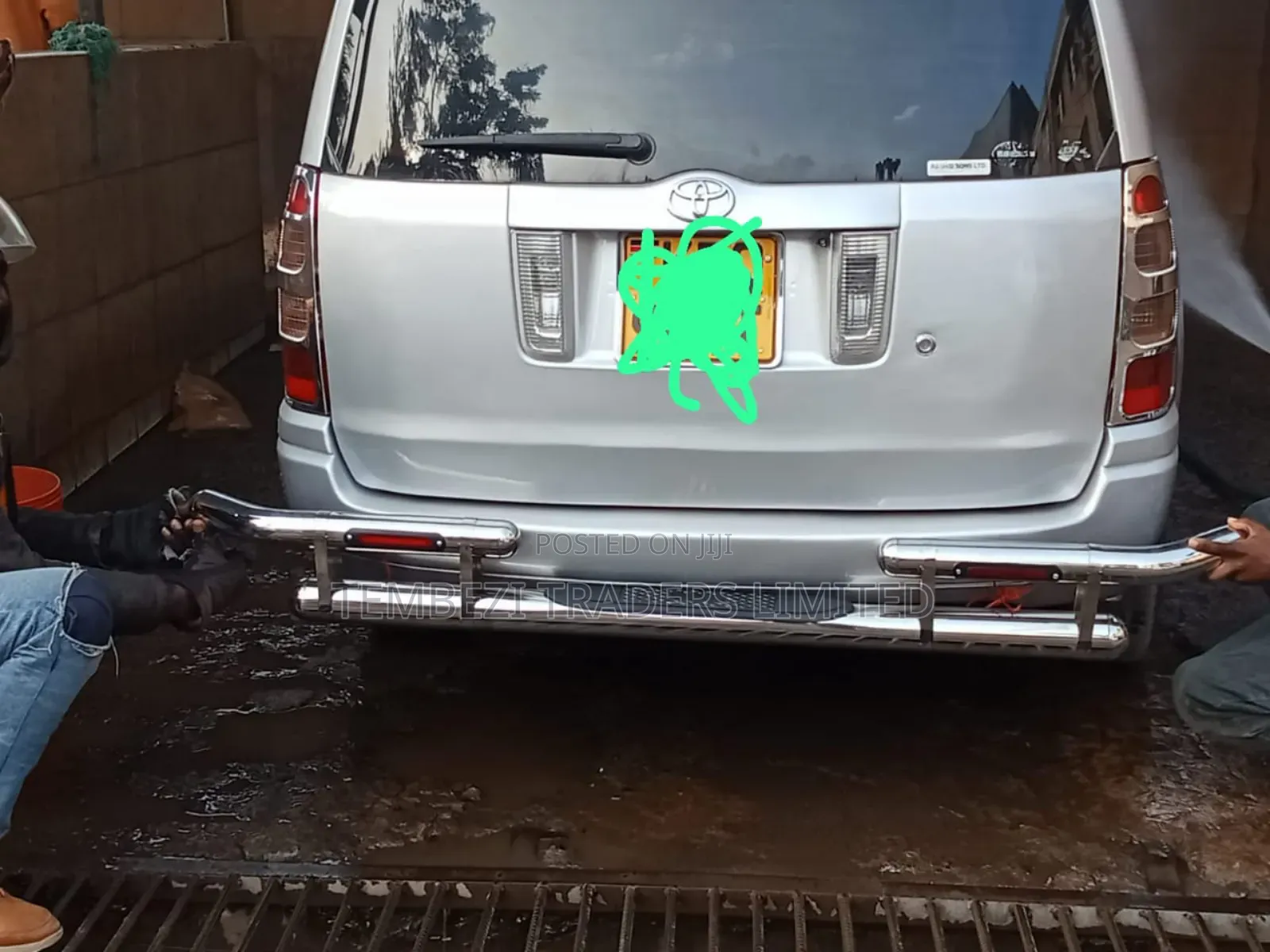 Universal Chrome Rear Guard/Bullbar With Lights
