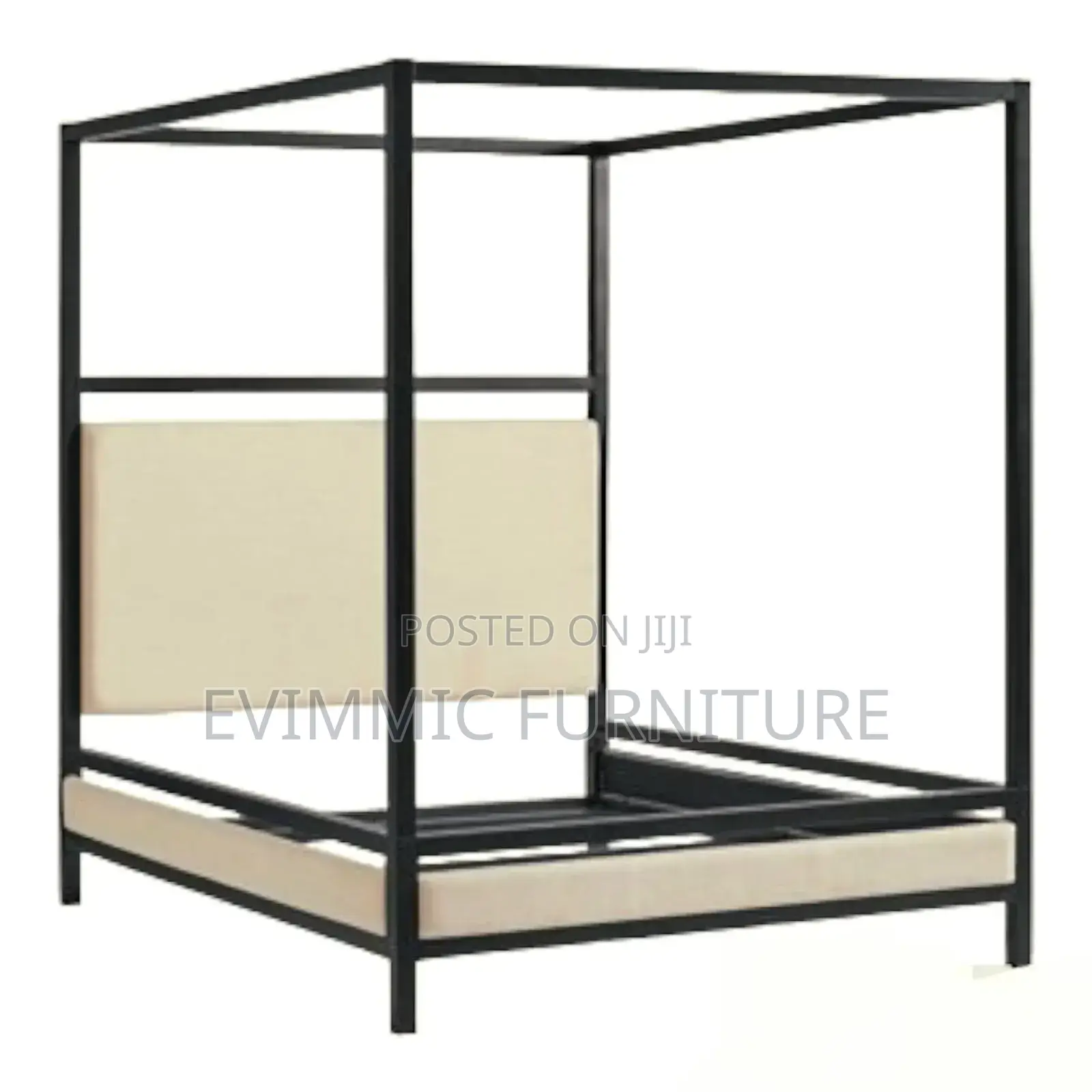 Canopy Queen Size Metal Beds With Chesterfield Headboard