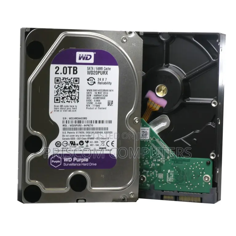 2TB WD Purple Surveillance Internal Hard Drive HDD