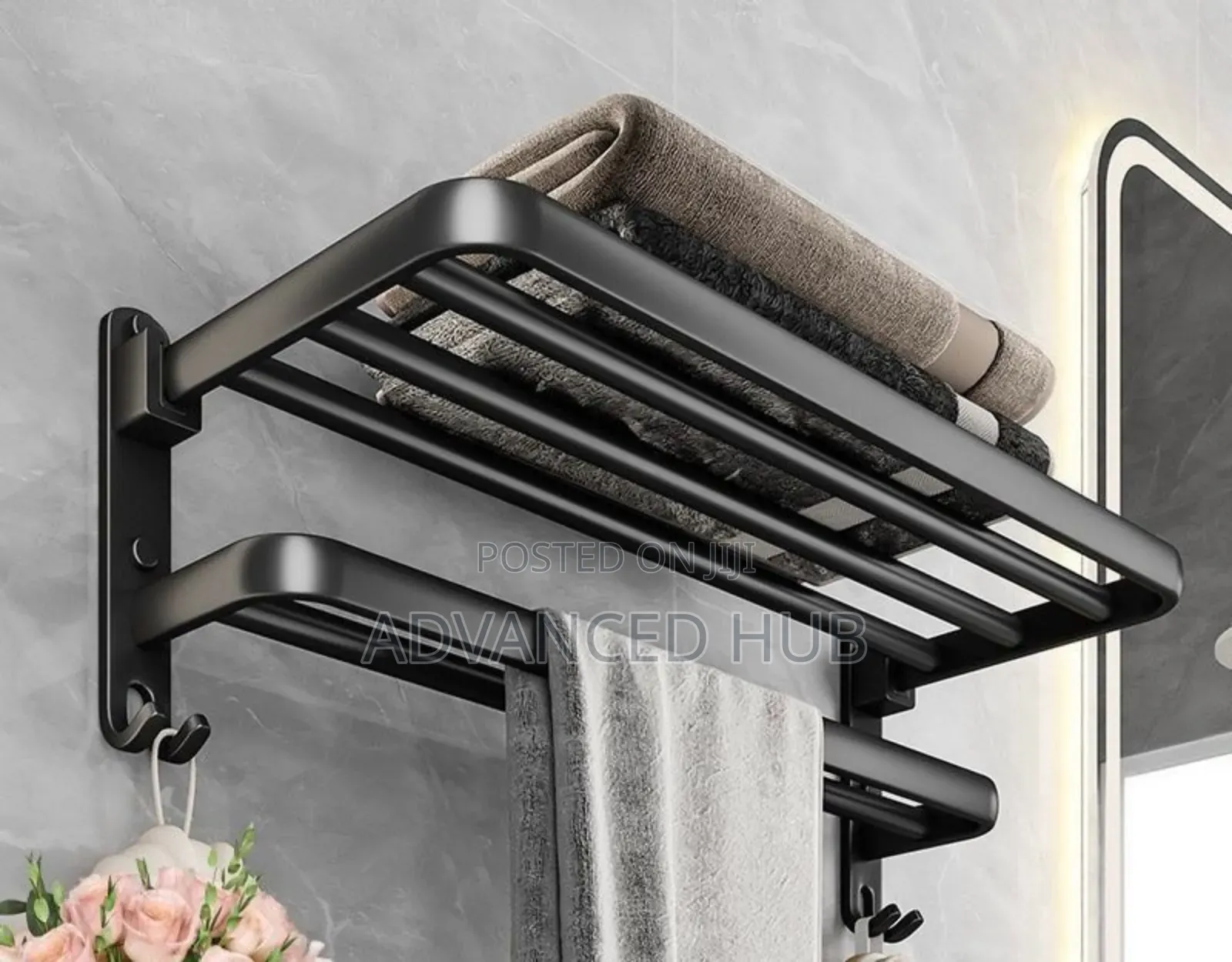 Heavy Aluminium Double Layered Towel Rack