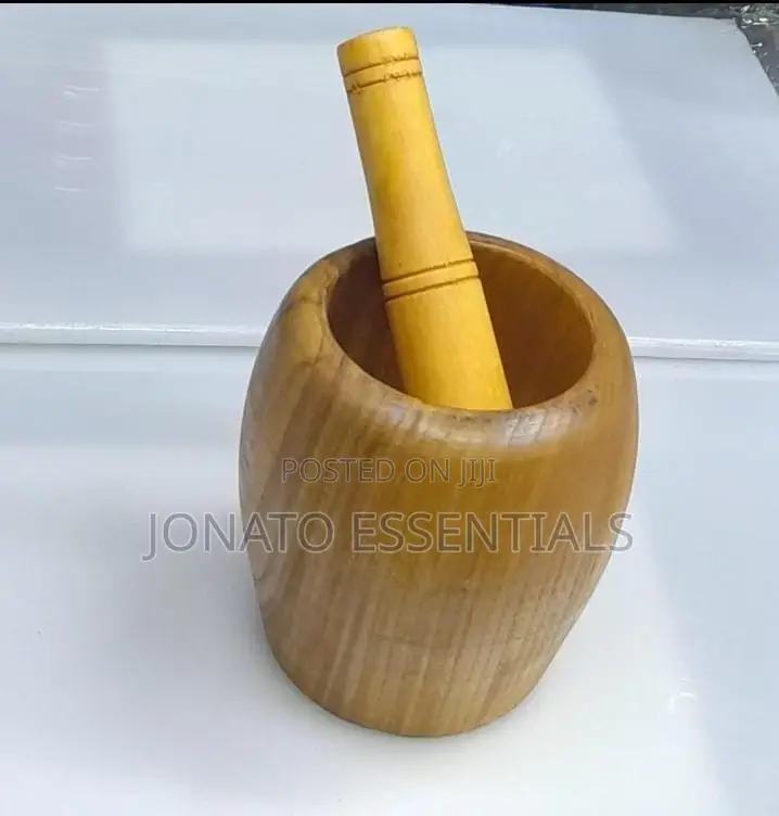 Wooden Mortar and Pestle