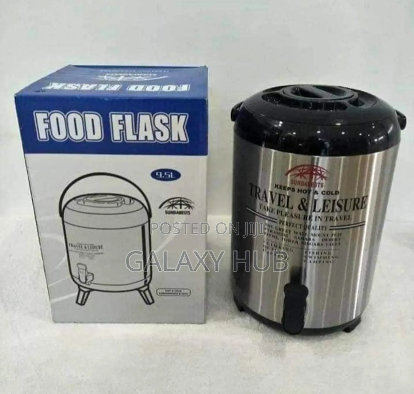 Stainless Steel 9.5 Litres Food Flask T-urn