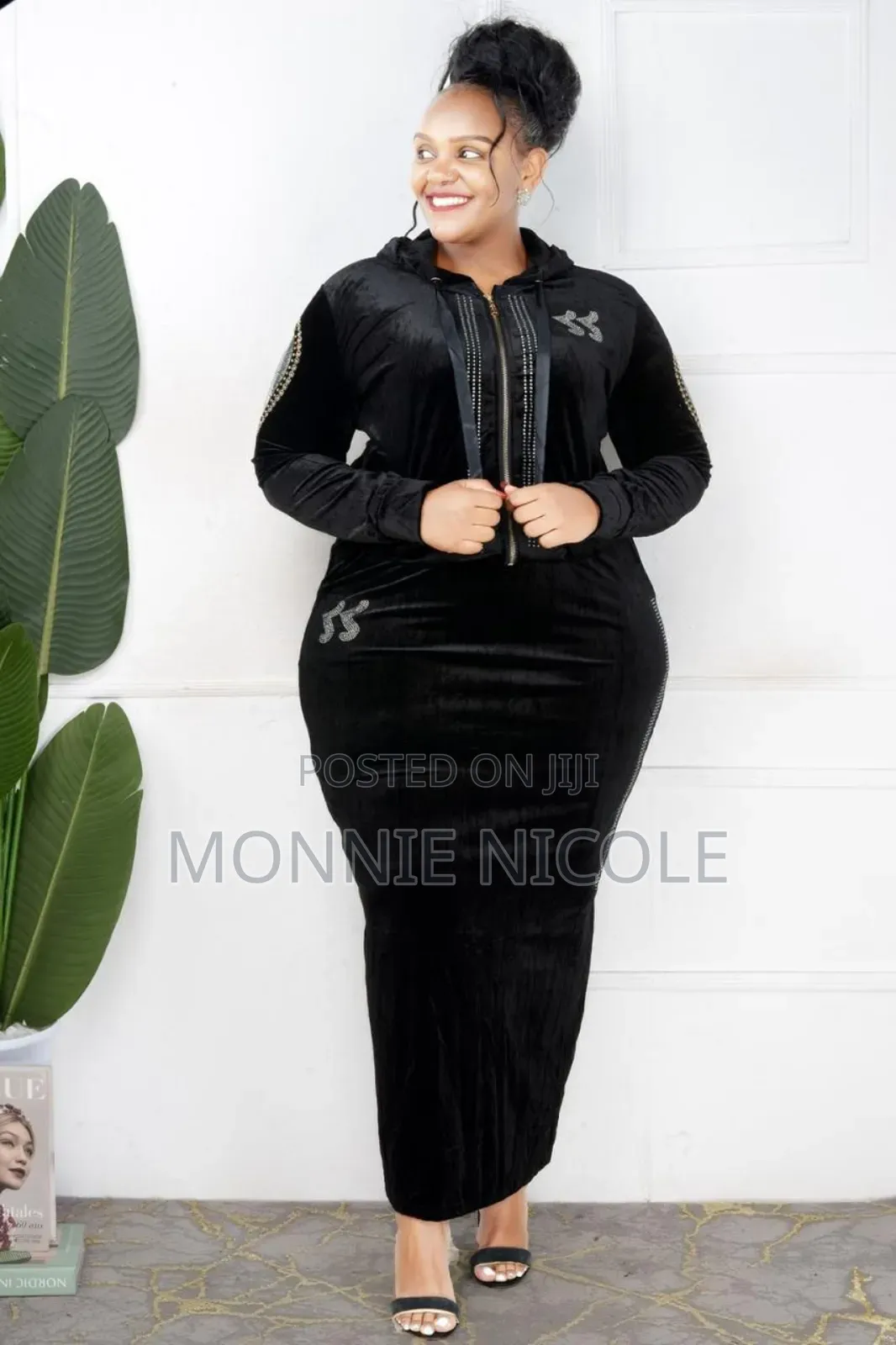 Classy Velvet 2pc Set. Long Skirt With Top