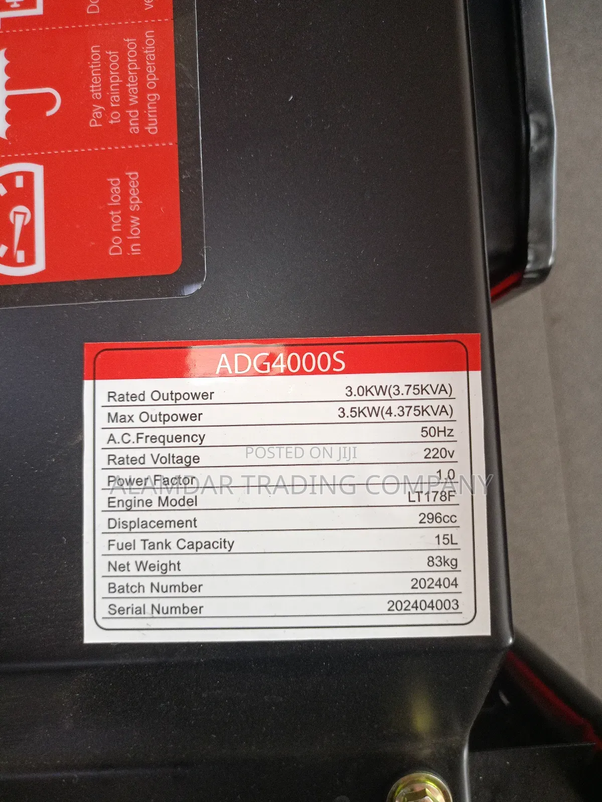 3.75kva Generator